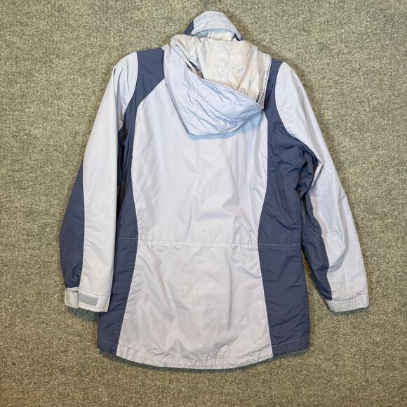 Columbia Jacket Womens Small Purple Core Jacket Hooded Zip Up Snap - Picture 10 of 13
